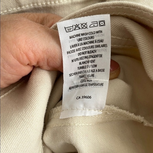 PINK TARTAN NWOT Beige Twill Jacket Mandarin Collar, Size S - Picture 9 of 9